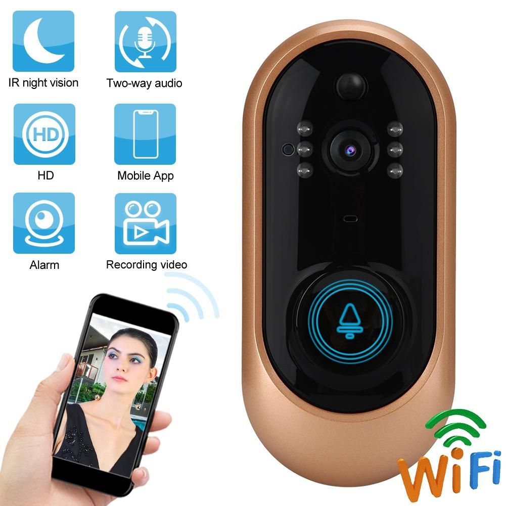 1080P HD Smart Wireless WIFI Video Doorbell Security PIR Camera Doorbell (WIFi   2 Dingdong )
