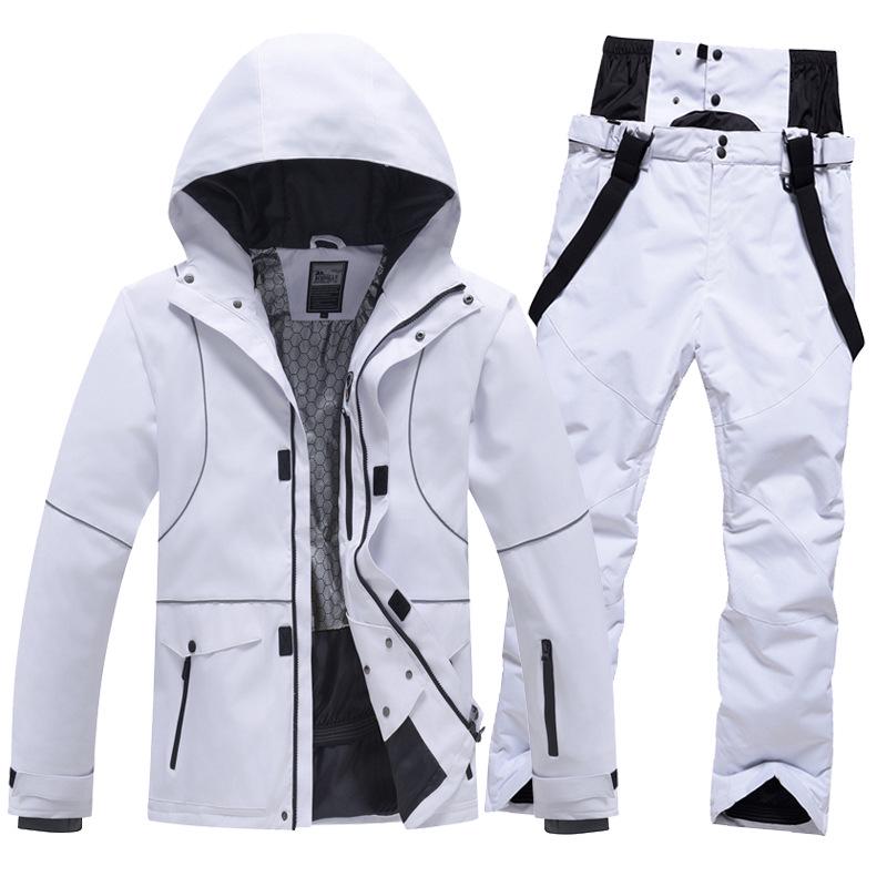 Couple's Ski Suit Set: Outdoor Winter Windproof, Waterproof, Warm, Breathable, Loose-fit for Single/Double Board Skiing.