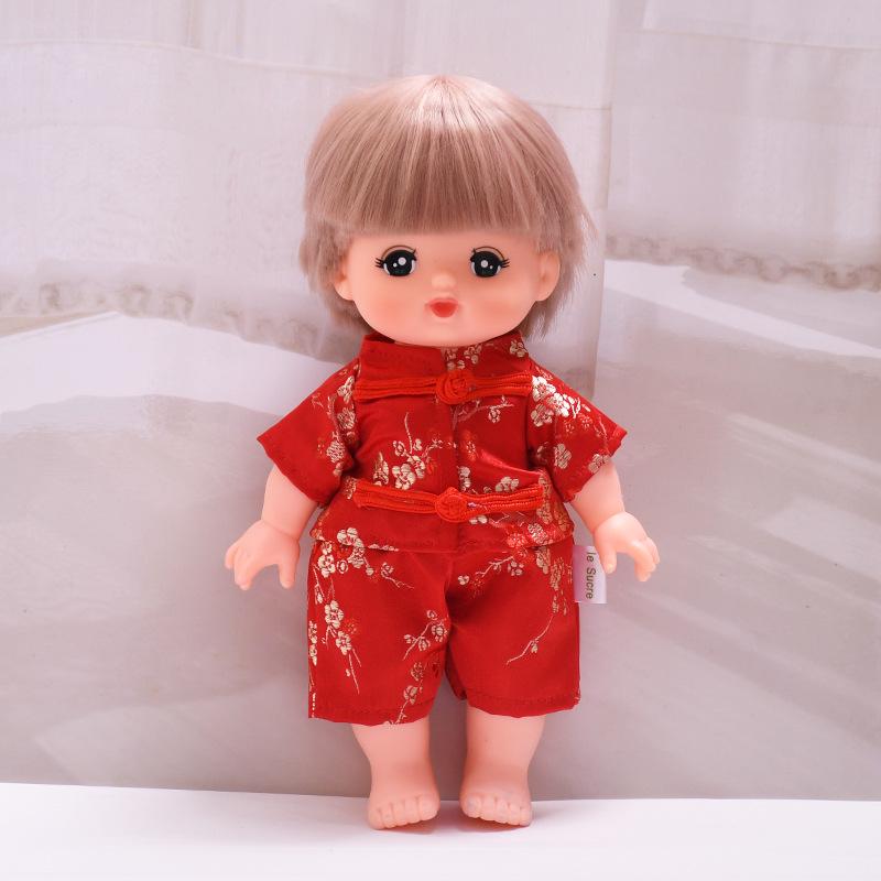 25cm Milu Tang Dynasty Doll Clothing Set - Changeable Top and Overalls
