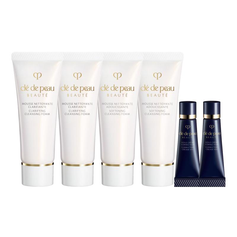 Clé De Peau Beauté (Cpb) Correcting Cream Veil And Cleansing Foam Sample Set