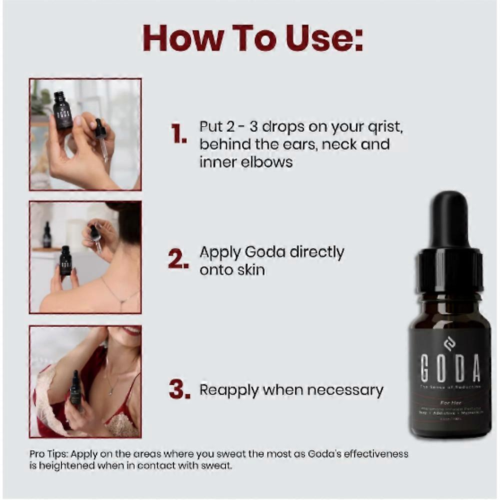 2pcs 15ml GODA For Her Pheromone Perfume for Women Long-Lasting with Jasmine and Rose