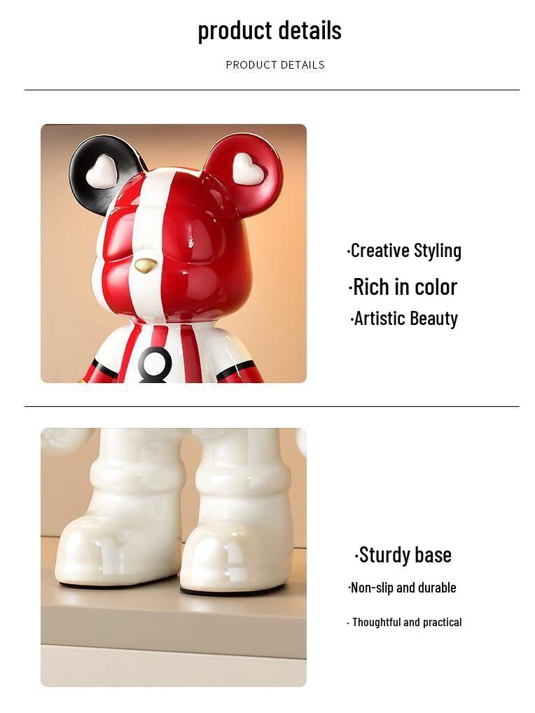 Trendy Beer Figuur Spaarpot - Creatieve Cartoon Decoratie voor Moderne Woonkamers