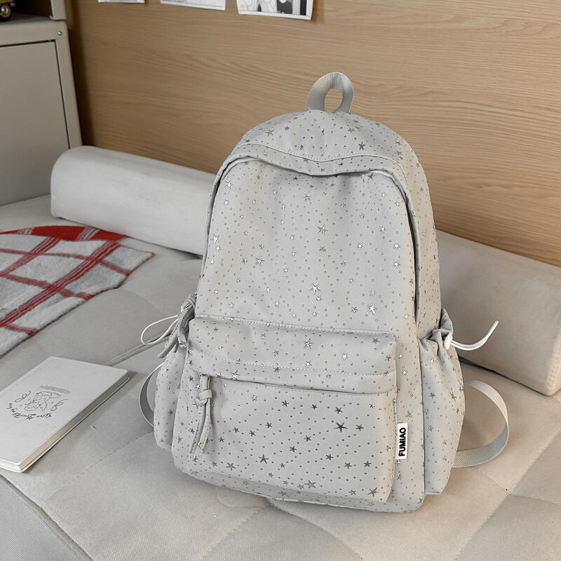 Star Print Student Schoolbag Women's Travel Lightweight Backpack
