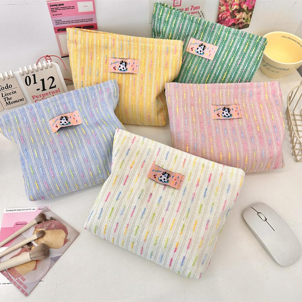 Fashion Woven Makeup Bags Women Cosmetic Bag Clutch Bag Skincare Organizer Makeup Pouch Travel Cosmetic Organizer Wash Bags