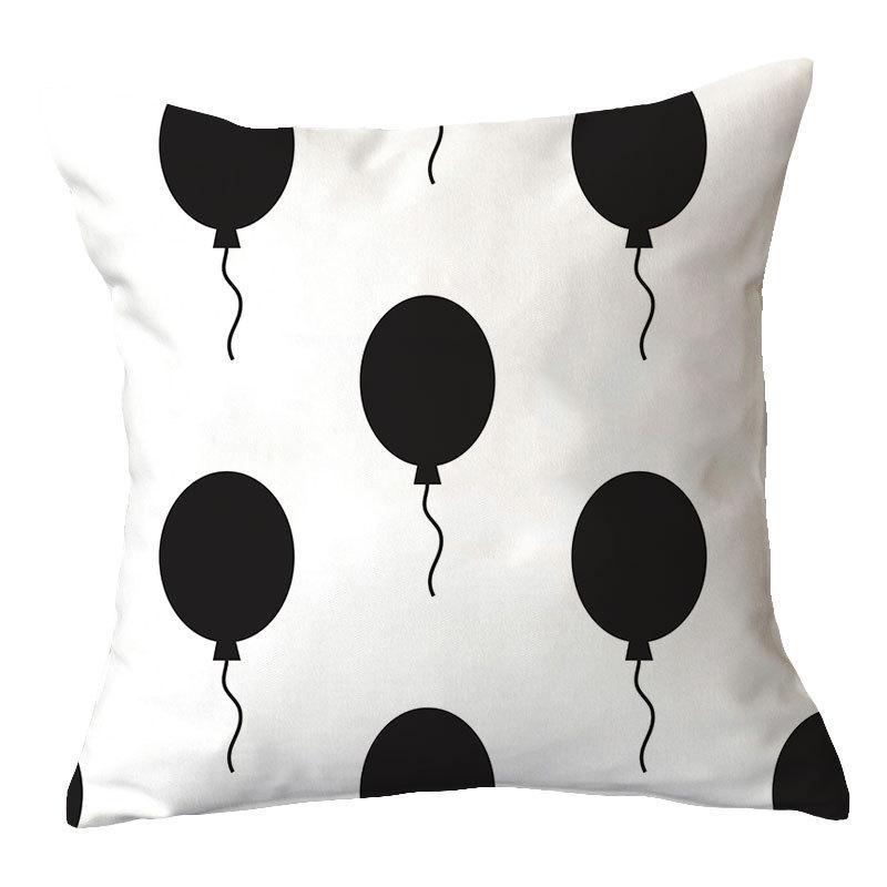 Simple New Blue Geometric Plush Pillowcase Home Fabric Sofa Pillow Cushion Cover