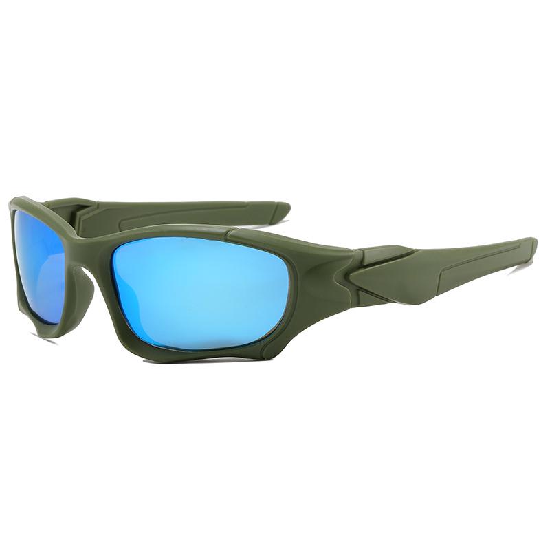 Men's Polarized Tactical Windproof Sunglasses - Military Green, Sports Style