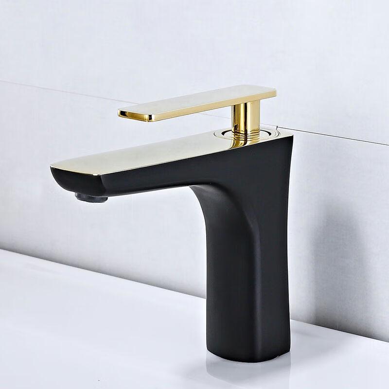 TLXT Gold High-Style Single Cold Bathroom Faucet