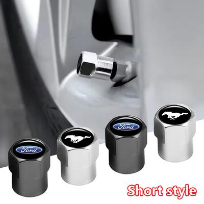 Hot 4Pcs/Set Car Wheel Tire Valve Caps Metal Stem Cover For FIESTA Focus Explorer Shelby Mustang GT350 Kuga Fusion F-1 Djzh66