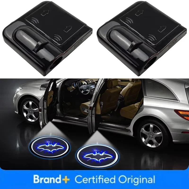 2PC Wireless Car Bat Logo Door Decor Light Shadow LED Welcome Laser Projector Lamp Interior Accessories Ornaments