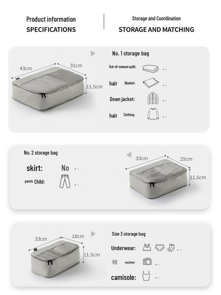 Portable Travel Storage Bag for Shoes, Underwear & Clothes