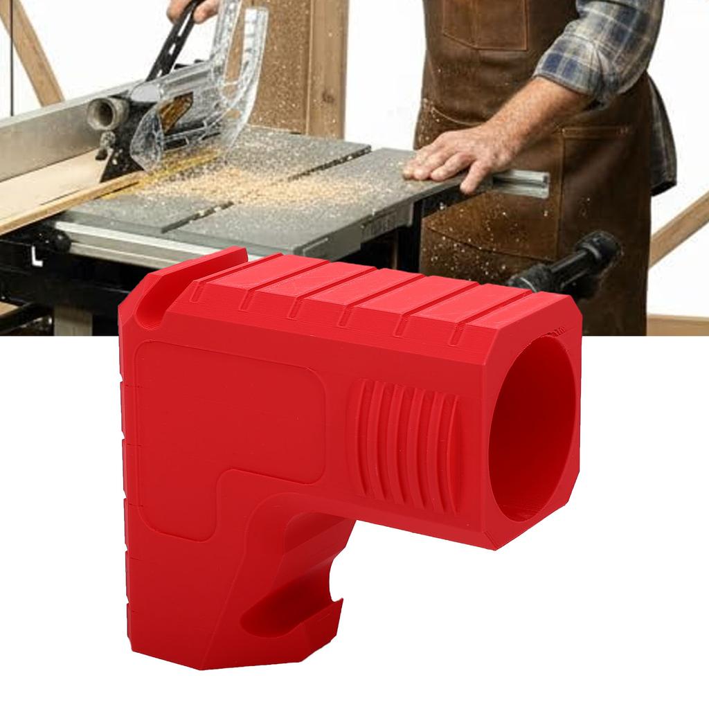 Dust Extraction Adapter Fit for DWE7485 Table Saw 2.5in Collector Port Connector with Hook Efficient Collection Simple Installation Red