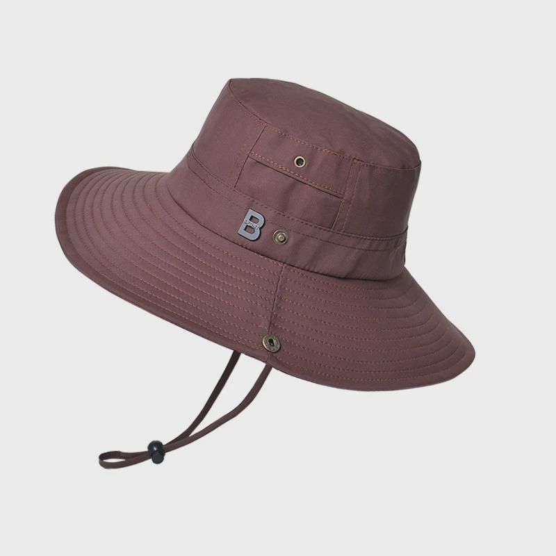 

9220 Summer New Arrival Hat Sun-Proof Bucket Hat Men Outdoor Mountaineering Fishing Breathable New New Arrival Sun Hat with Wide Brim Coffee