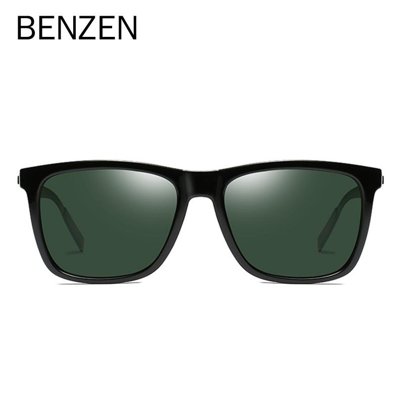 BENZEN Polarized Sunglasses For Men Aluminum Men's Sunglasses Rectangular Sun Glasses Women 9137B
