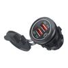 Upgrades Double  USB Car Charges Quick Charge Adapter Fast Charging ABS Dustproof USB Adapter for Vehicle Botas Motorcycles