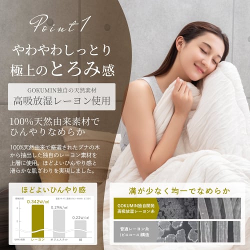 GOKUMIN Soft Comforter, Skin-Friendly, Prevents Dryness [Mochimochi Blanket] Ultra-Lightweight, Washable, Antibacterial, Odor-Resistant, Dust-Resistan