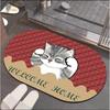 Visionary Cartoon Cat Diatomaceous Earth Bath Mat
