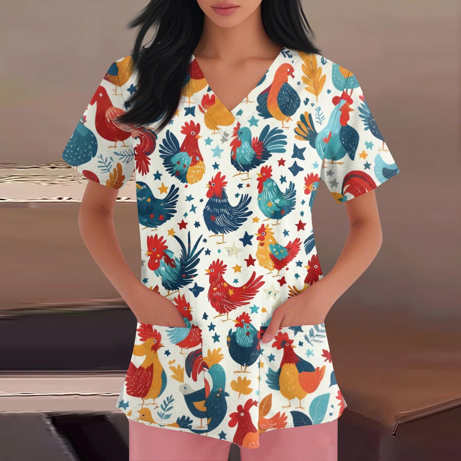 

С Днем святого Валентина, женская мода, V-образный вырез, короткий рукав, рабочая одежда с карманами XXXXL бежевый