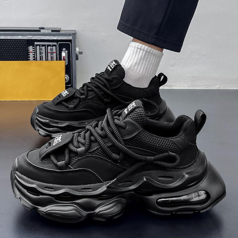 Men's shoes 2026 new spring mesh deodorant comfortable simple thick sole wear-resistant sports casual shoes dad shoes