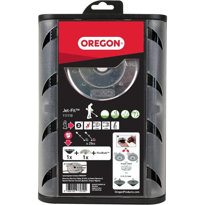 Tête de débroussailleuse - Oregon - Jet Fit 2 Brins - 2,5 mm - Coupe traditionnelle - Aluminium