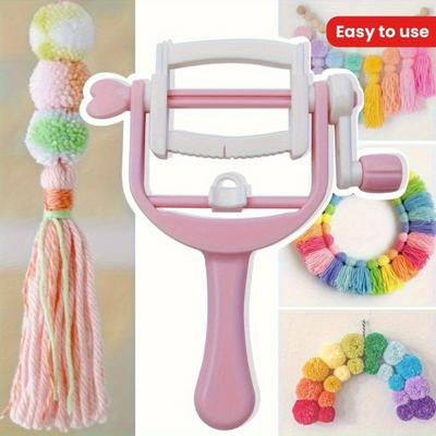 DIY Acționat Manual Înfrumusețează Mașină de Tricotat Manual Roz Tricotor Ușor Portabil Mini Tricotat pe Bobină Acasă DIY Cusut Artizanal