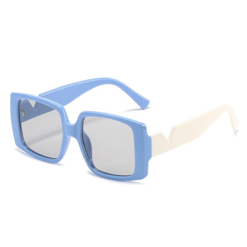 22 Temperament Large Size Square Small Fragrant Sunglasses, Mandarin Duck Legs Contrasting Sunglasses