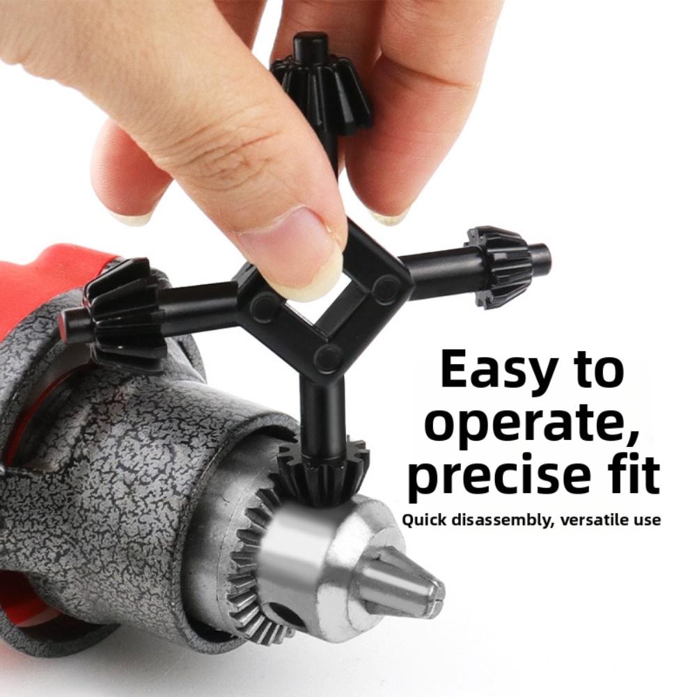 4 In 1 Cross Chuck Key Multifunctional Zinc Alloy Star Wrench 4 Way Chuck Key Spanner Ratchet Socket Star Wrench Black