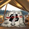 1pc Now You See Me Outdoor Flannel Blanket, Cozy & Warm Soft Te Playful Design, Napping Camping,