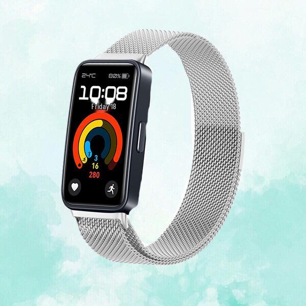 Huawei Band 10 Mailänder Armband: Magnetisches Metall-Armband für Huawei Smart Band 9/8