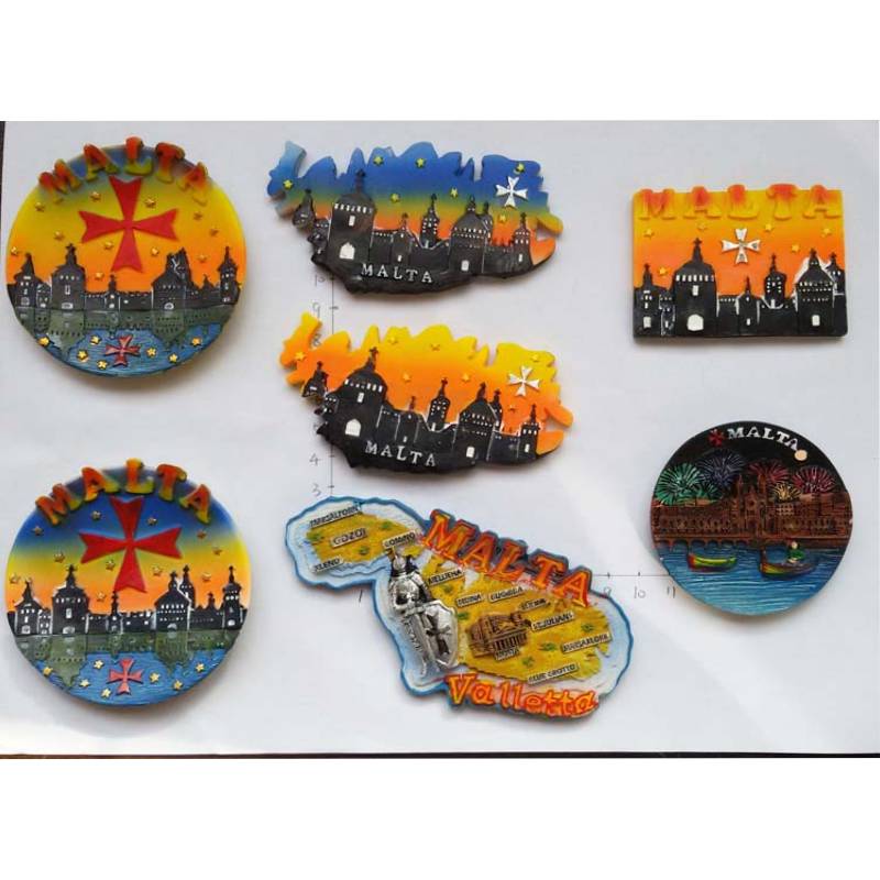 Cheap Malta Refrigerator Fridge Sticker 3D Handmade Resin