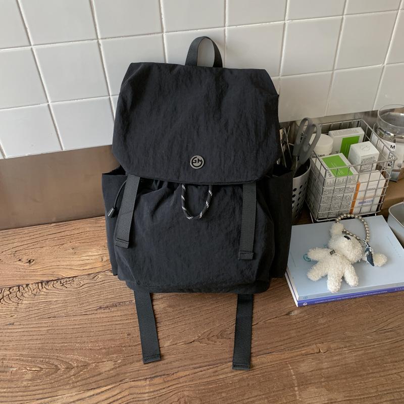 Niche design lightweight cloth bag women's new models, please first large-capacity travel backpack contrasting color backpack