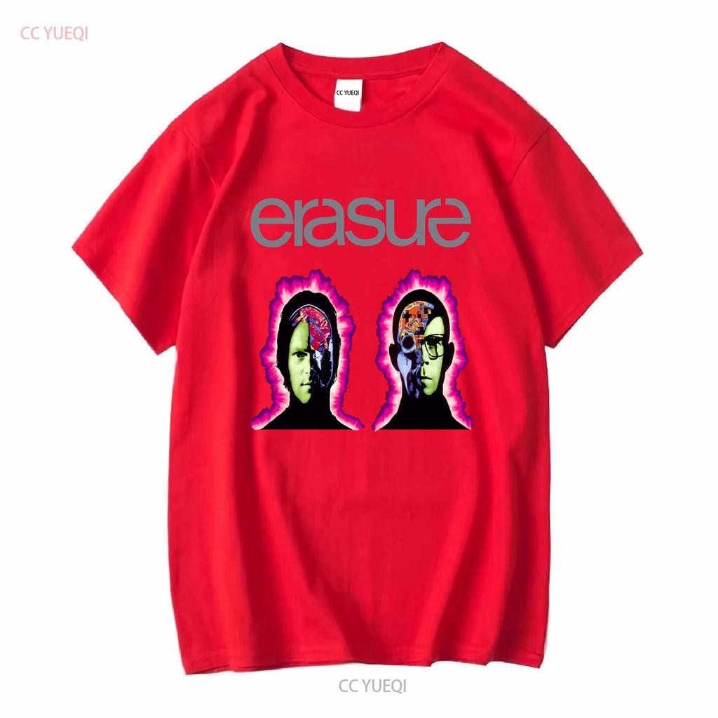Erasure T Shirt New Wave Vintage Washed Fashion Soft Unisex Designer Clothes Graphic Stylish Casual Comfortable Homme Versatile