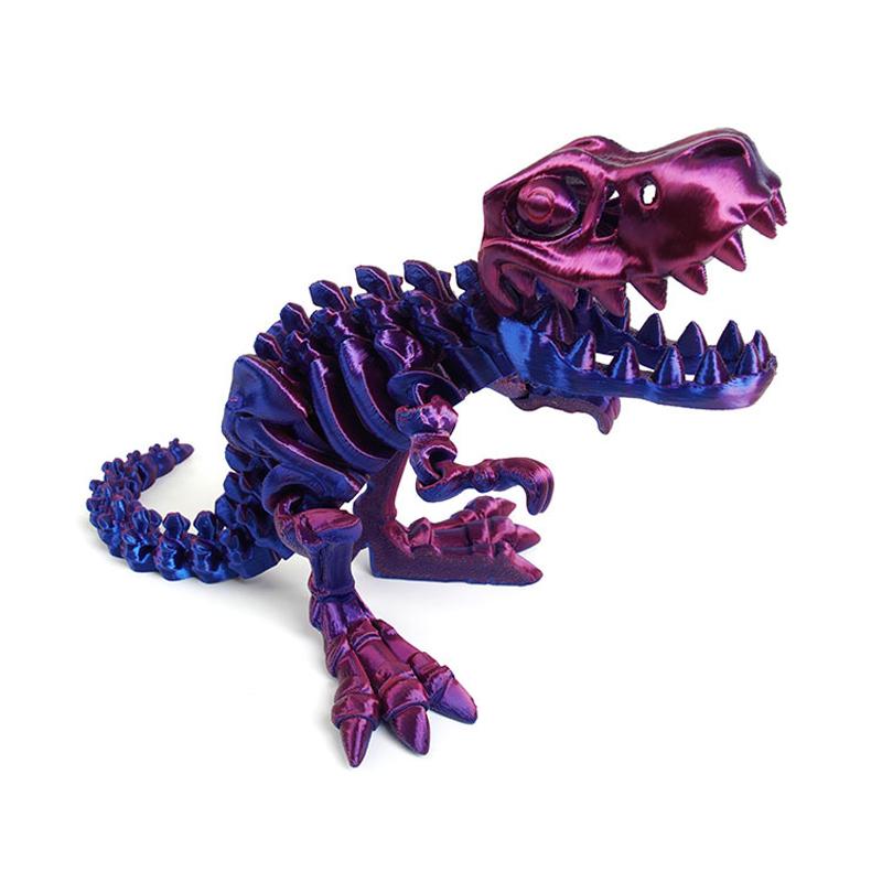 3D-gedrucktes Drachen-Set Bastelmodell Fidget Toy Drehbarer Tyrannosaurus Rex Skelett Dinosaurier Dekoration Geschenk für Kindergeburtstage