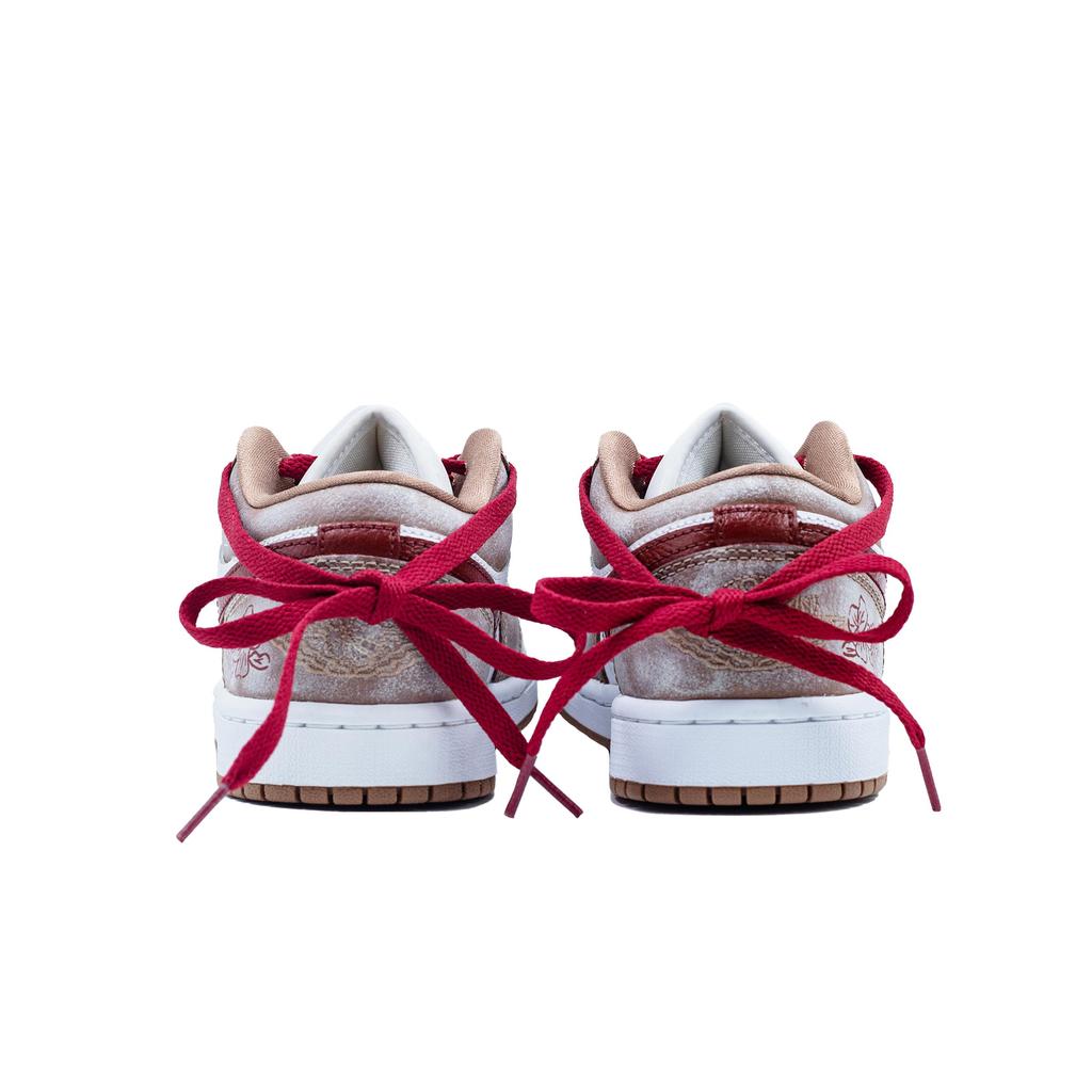 Jordan Air Jordan 1 Quirky Handmade, Heartfelt Floral Cushioning Abrasion Resistant Low Top Vintage Basketball Shoes DC0774-202(Team1154-)
