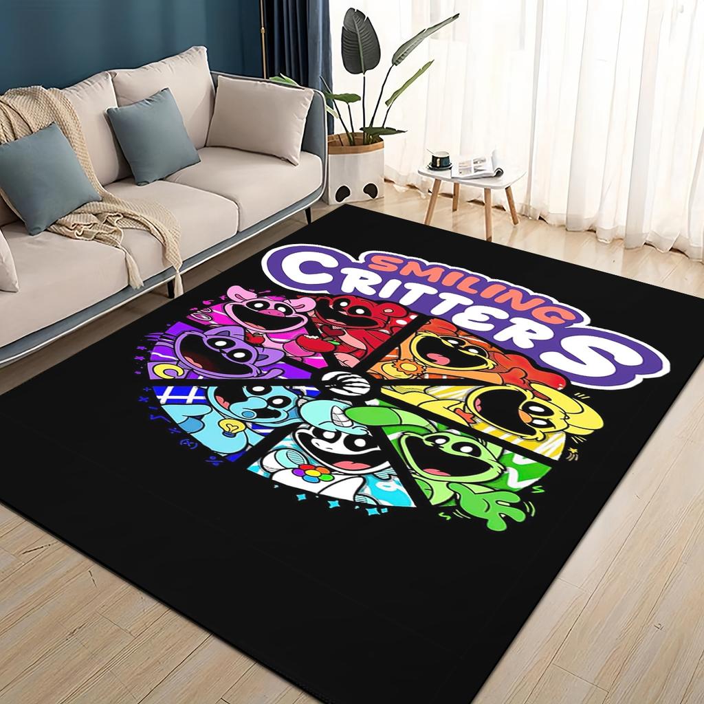 Cartoon S-Smiling C-Critters Catnap Craftycorn Rug Carpet for Living Room Bedroom Home Decor,kids Play Non-slip for Sofa Doormat