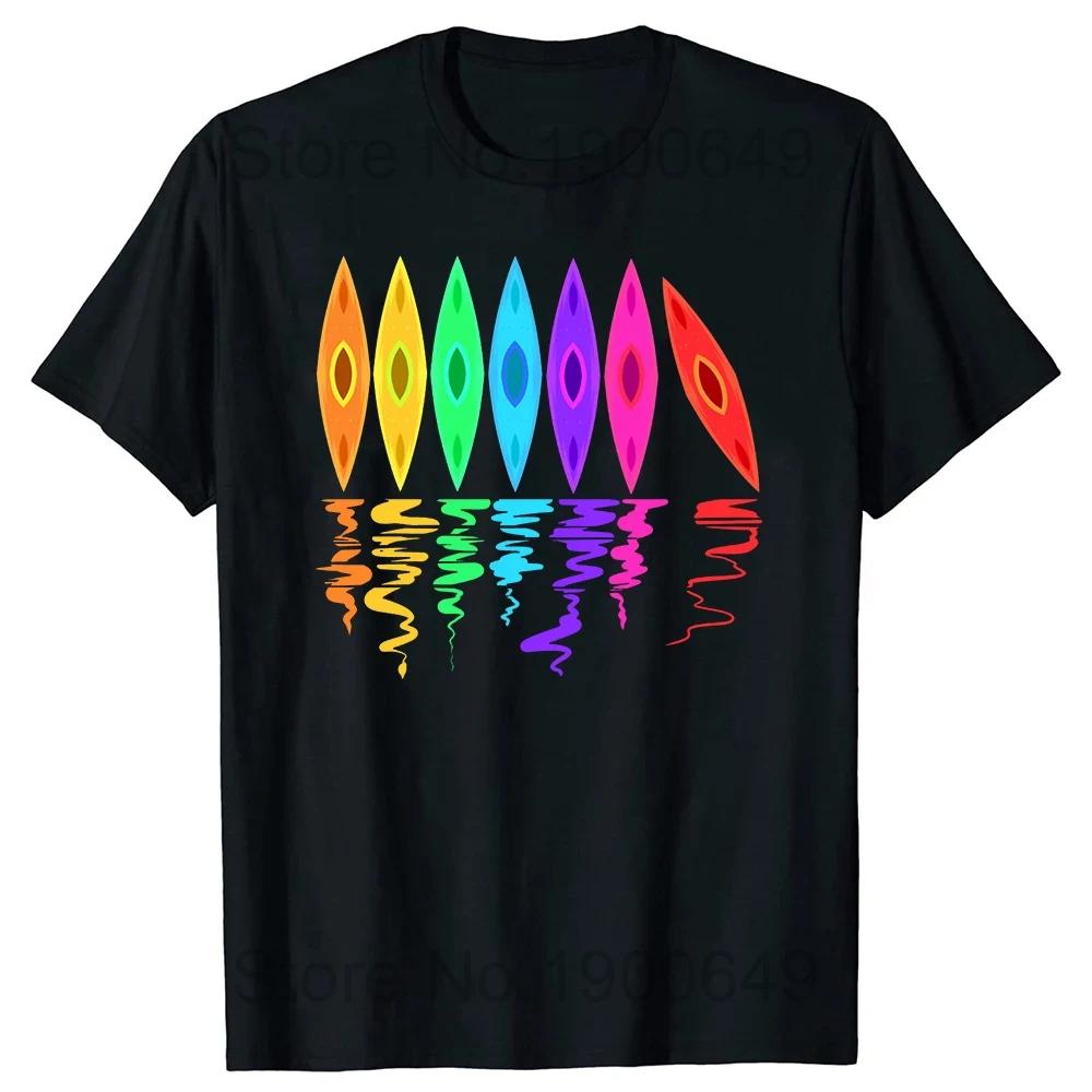 Kayaking Lover Retro Vintage Color T Shirt  Men New Tops Tees Cotton Male My Heartbeat Is A Kayak T Shirt Simple Style