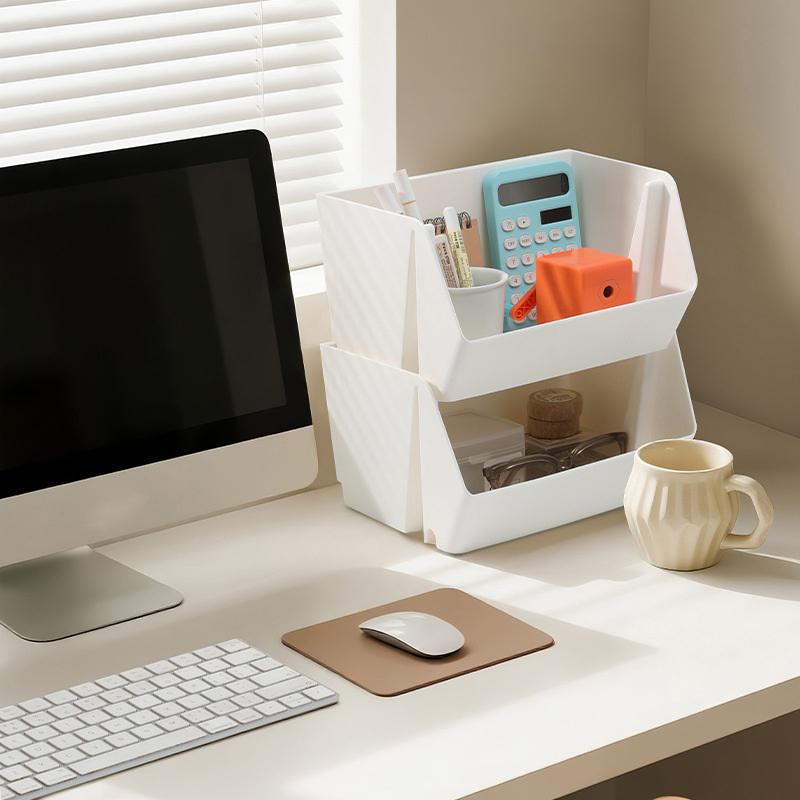 Wall-Mounted Japanese-Style Stackable Multi-Layer Storage Box Desktop Sundries Storage Box Bathroom Storage Box