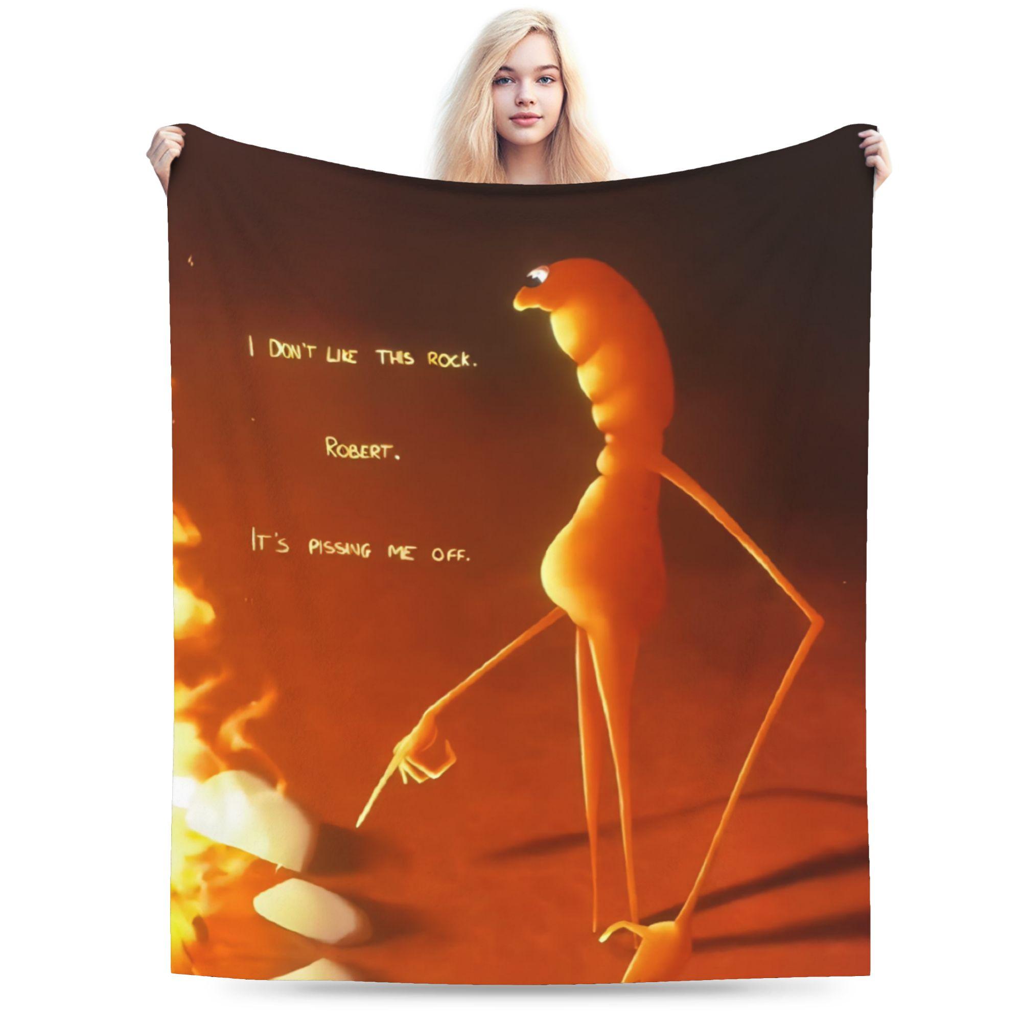 

Marcus The Worm Meme Blanket Fleece Decoration Robert Help Me Breathable Lightweight Thin Throw Blankets for Sofa Bedspread 200x150cm