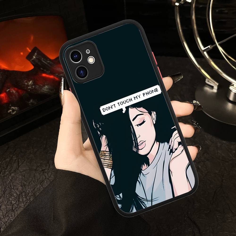 Dont Touch My Phone Pattern Phone Case For IPhone 16 15 14 13 12 11 Pro Max 7 8 6 6s Plus Matte Cover