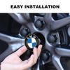 4 Stück 56mm Aluminiumlegierung Auto Radmitte Aufkleber Nabenaufkleber Für BMW E46 E39 E53 E36 F22 E87 E90 E91 E92 E65 X5 X3 1 3 5 7 Serie