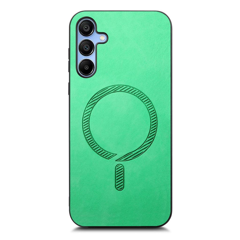 For Samsung Galaxy A15 4G/A15 5G Leather Back Case Compatible with MagSafe Skin-Touch Phone Cover