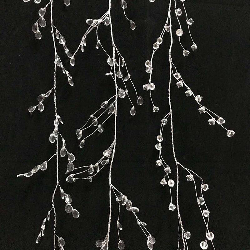 DIY Akrylové Křišťálové Korálky Kapka Déšť Šňůrka Větev Závěsná Girlanda Průhledná Diamantová Korálková Svatba Dekorace