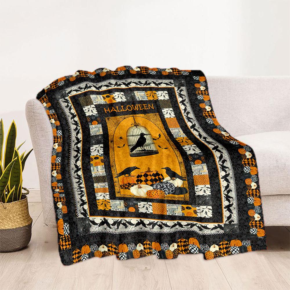 Halloween 36 Blanket Soft Warm Cozy Perfect for Livingroom Couch Bed Four Seasons Multipurpose Digital Print Best Holiday Gift for Friends Family