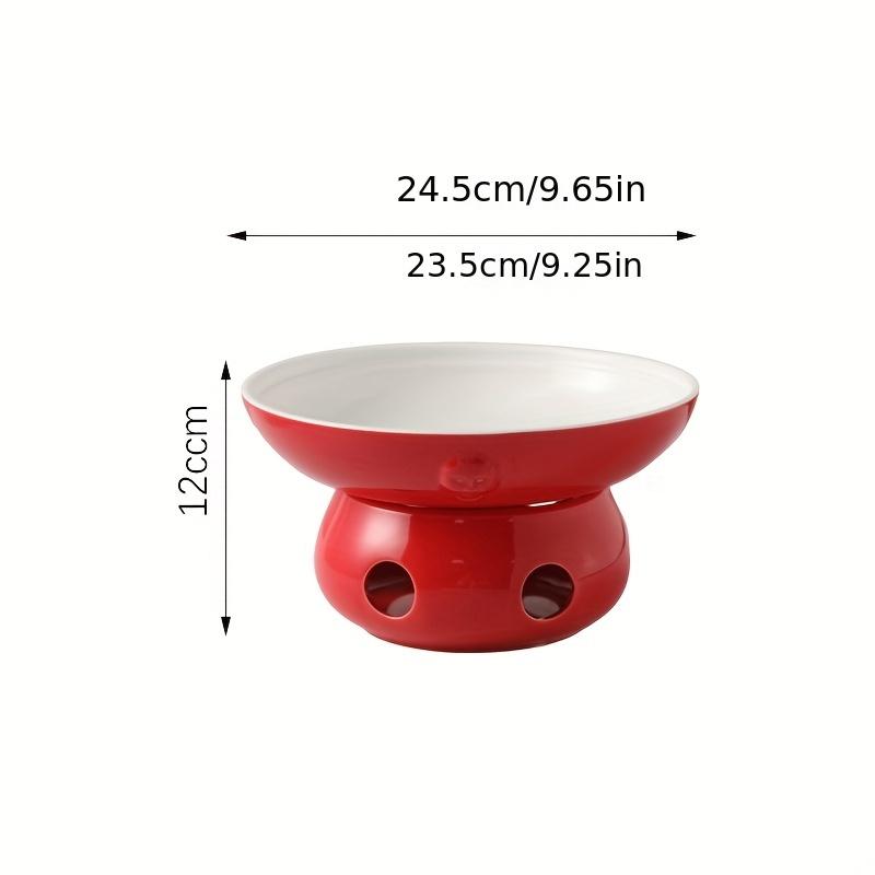 1 Set Insulated Hot Pot Plate Base with Heating Function, Commercial Ceramic Dish for Restaurants and Dining Ware