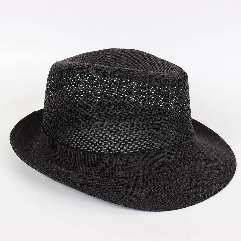 Outdoor beach top hat middle-aged men's hat sun hat summer mesh middle-aged and elderly leisure hat