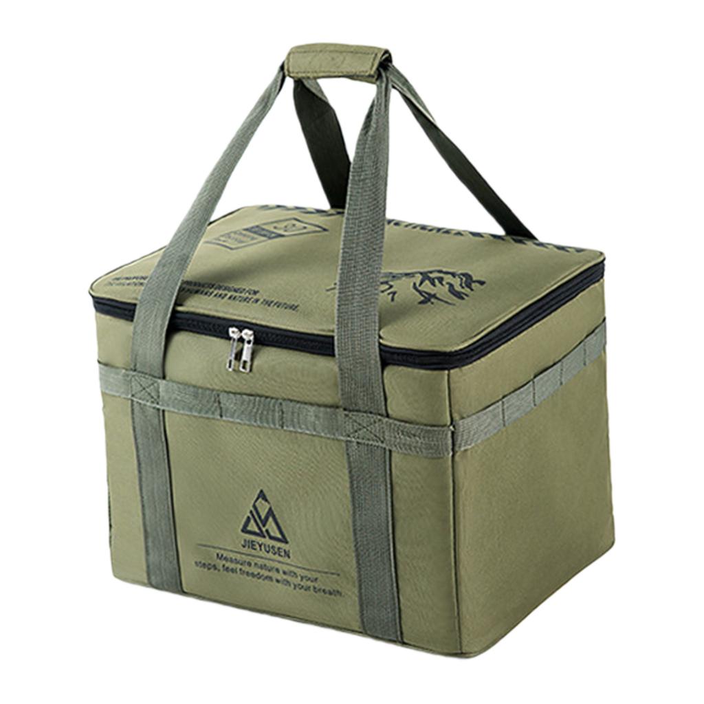 30/42L Camping Kitchen Organizer Waterproof Oxford Cloth Picnic Bag with Adjustable Shoulder Strap for Hiking Picnic Cookware