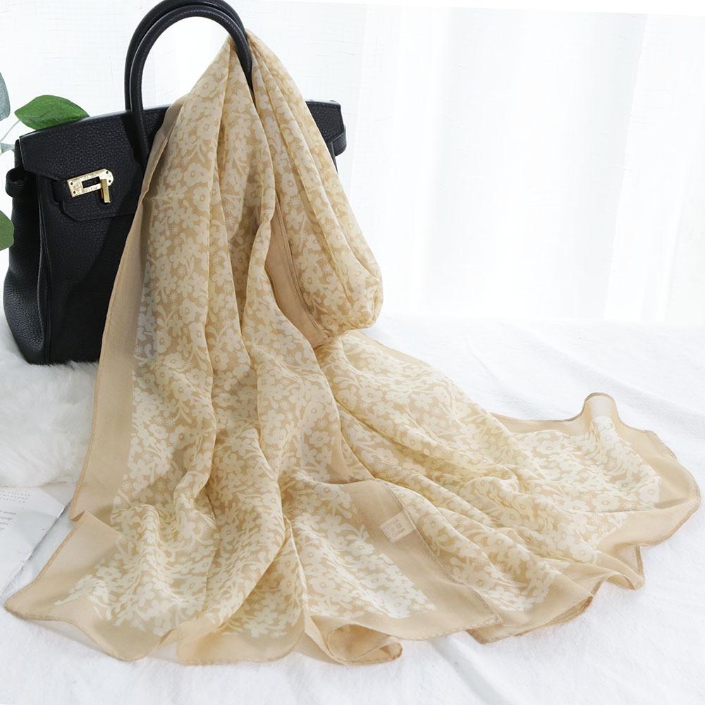 Şifon Hanxiang Erik Güneş Koruyucu Eşarp Kore Tarzı Plaj Eşarbı Uzun Kadın İnce İpek Eşarp Dekorasyon