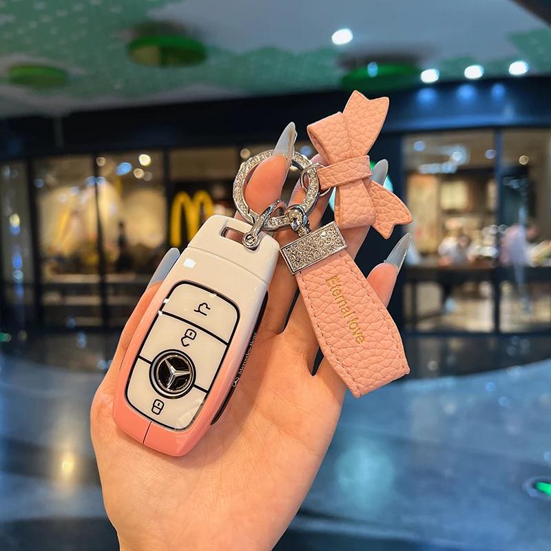Car Key Case Cover Shell Fob for Mercedes Benz Cla250 Mercedes Benz GLS53 2019 GLS450 Maybach GLS600 2021 AMG C63S GLE 450 2020 gfu1