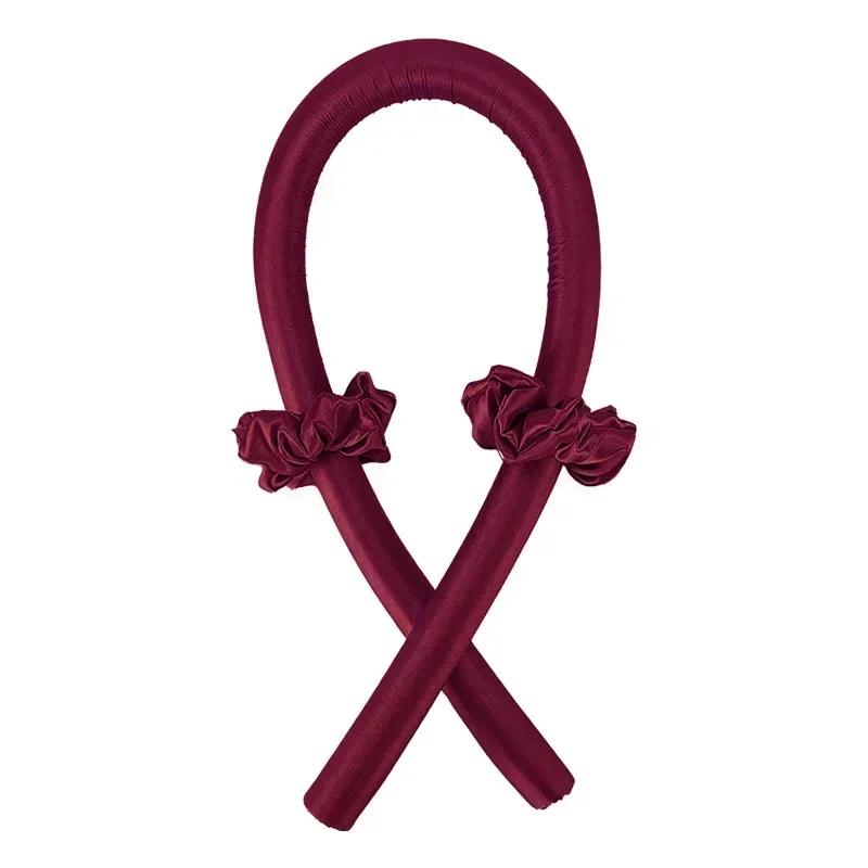 Heatless Curling Rod Pannebånd No Heat Silk Curls Bånd Hårruller Sove mykt pannebånd Lazy Hair Curlers Hårstylingverktøy