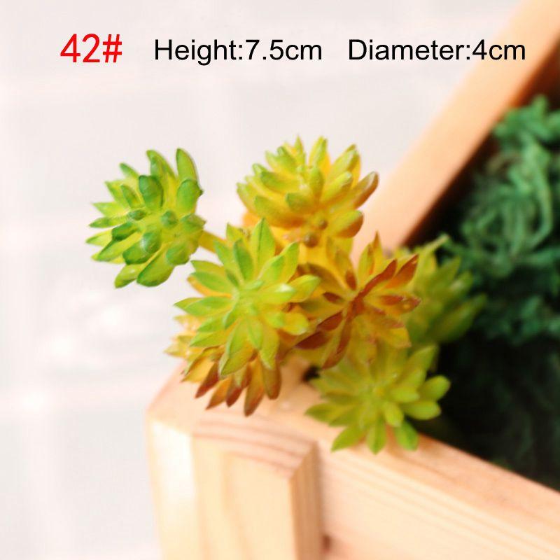 Konstgjorda Suckulenter Växter Vit Rosa Grön Plast Falska Växter Landskap Bonsai plantas artificiales Hem Trädgård Dekoration