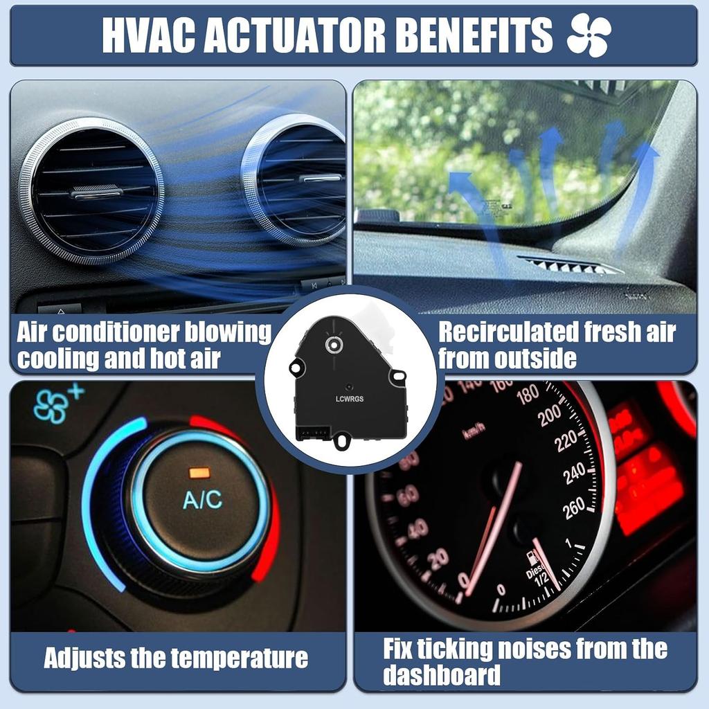 HVAC Heater Blend Door Actuator for 03-09 Chevrolet Trailblazer GMC Envoy | for 03-06 Trailblazer EXT & Envoy XL, Envoy XUV, Buick Rainier, Saab